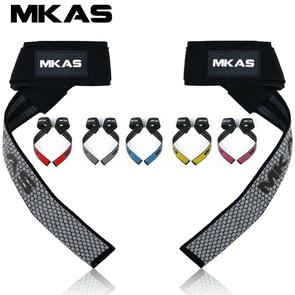 Weight Lifting Straps Neoprene Padded Bodybuilding Strength Training Wrist Straps Heavy Deadlifting Support Exercise Gym Straps